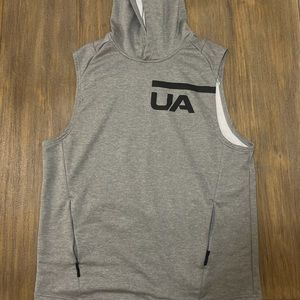 Under armour muscle tank with hood
